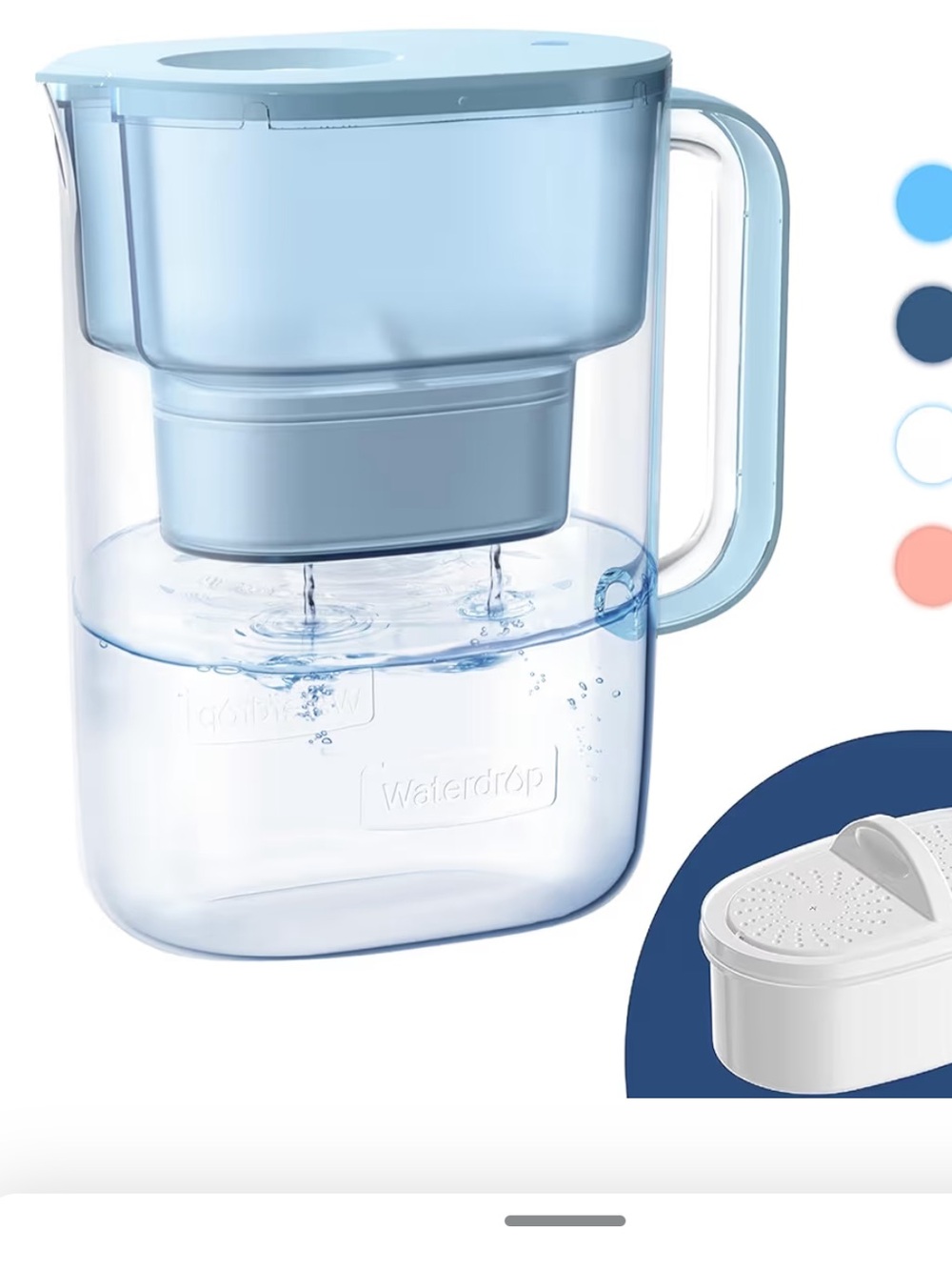 Gently used Waterdrop water pitcher